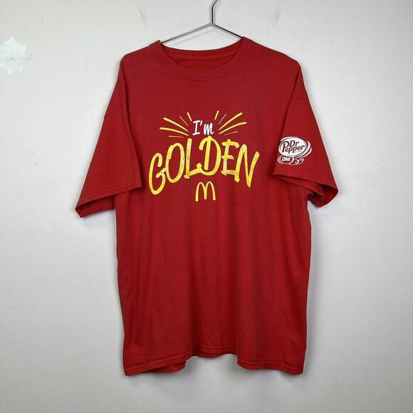 Vintage McDonald's I'm Golden T-Shirt with Dr Pepper Logo - Picture 1 of 4